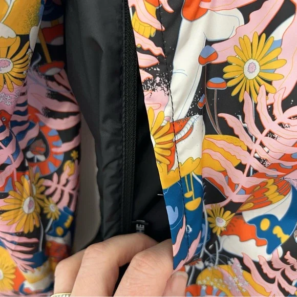 The North Face Hydrenaline 2000 Windwall Jacket Black Multicolored Print NWT - Picture 14 of 17